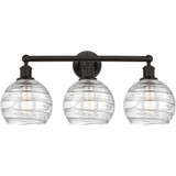 Athens Deco Swirl 3 Light Bath Vanity 12.13 X 26 Inch Wide by Innovations - 616-3W-G1213-8