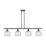 Athens Deco Swirl 4Light Stem Hung Island 10.38 InchX48 Inch by Innovations - 516-4I-G1213-8