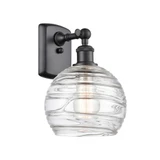 Athens Deco Swirl 1 Light Wall Sconce 10.88 X 8 Inch Wide by Innovations - 516-1W-G1213-8