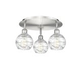 Athens Deco Swirl 3 Light Semi Flush Mount 10.13 X 17.63 by Innovations - 516-3C-G1213-6