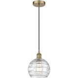Athens Deco Swirl 1 Light Cord Mini Pendant 9.88 X 8 by Innovations - 616-1P-G1213-8