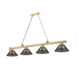 Cordon 4 Light Glass Billiard 14.75 Inch Tall and 14 Inch Wide by Z Lite - 2306-4-BILL-ARCSHADE