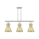 Newton Cone 3 Light Stem Island 16.38 Inch X41.5 Inch Wide by Innovations - 411-3I-G411-1_P