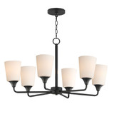 Hudson 6 Light Chandelier 19.25 Inch Tall and 30 Inch Wide by Maxim - 12876