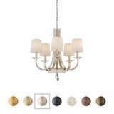 Catalena 5 Light Glass Chandelier 27 and 24 Inch Wide by Schonbek Signature - S88615