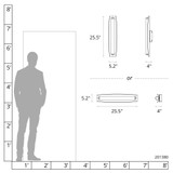 Passage 25W 1 LED Bath Bar 5.2 Inch and 25.5 Inch Wide by Hubbardton Forge - 201380