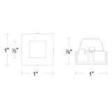 Aether Atomic Square Pinhole Trim 0.38 Inch Tall and 1 Inch Wide by WAC - R1ASPL