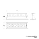 Multi Stealth 20W LED 6 Cell Narrow Flood Adjustable Trim 10.75 Inch by WAC - R1GAT06-N