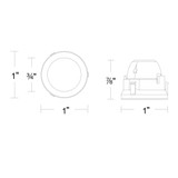 Aether Atomic Round Trim 0.38 Inch Tall and 1 Inch Wide by WAC - R1ARDL