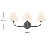 Greta 5W 3 LED Bath Vanity 11.25 Inch Tall and 24 Inch Wide by Hinkley - 52493