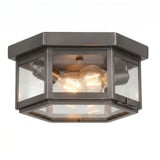 Branford 2Light Outdoor Semi Flush Mount 11 Brass Traditions by Innovations - 91132