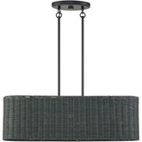 Weavington 3 Light Medium Linear Chandelier 19 and 30 Inch Length by Livex - 605-MED