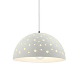 Perforated Dome 1 Light Cord Pendant 5.5 X 12.5 Inch Wide by Justice Design - CER-6257_1