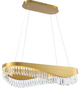 Venosa 36W 1 LED Small Long Chandelier 8 Inch Tall X 38 Inch Wide by Kanova - KCH1101L-38