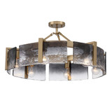 Aenon 6 Light Semi Flush Mount 8.75 Inch Tall and 27.75 Inch Wide by Golden - 3164-6SF_1