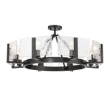 Aenon 8 Light Semi Flush Mount 30 Inch Tall and 32 Inch Wide by Golden - 3164-8SF