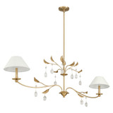 Presley 2 Light Linear Chandelier 20 Inch Tall and 12.5 Inch Wide by Thesis - 207343A