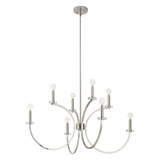 Florian 8 Light Chandelier 19.25 Inch Tall and 36 Inch Wide by Thesis - 206933A