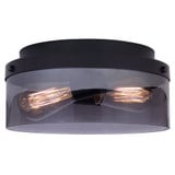 Nina 2 Light Flush Mount 5.5 Inch Tall and 12.25 Inch Wide by Canarm Inc - IFM2288B12
