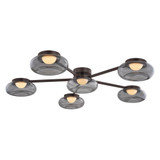 Opalesce 57W 6 LED Semi Flush Mount 6.75 Inch and 50 Inch Wide by Sonneman - 7636