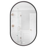 Rachel 76W 1 LED Framed Oval Mirror 24 Inch Wide by Craftmade - MIR2421OVL