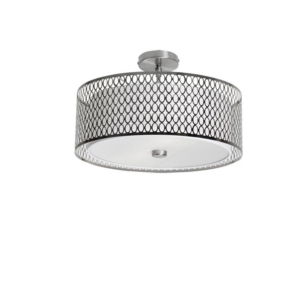 Kordan 3 Light 17 Inch Wide Semi Flush Mount by Dainolite - 1015-16FH