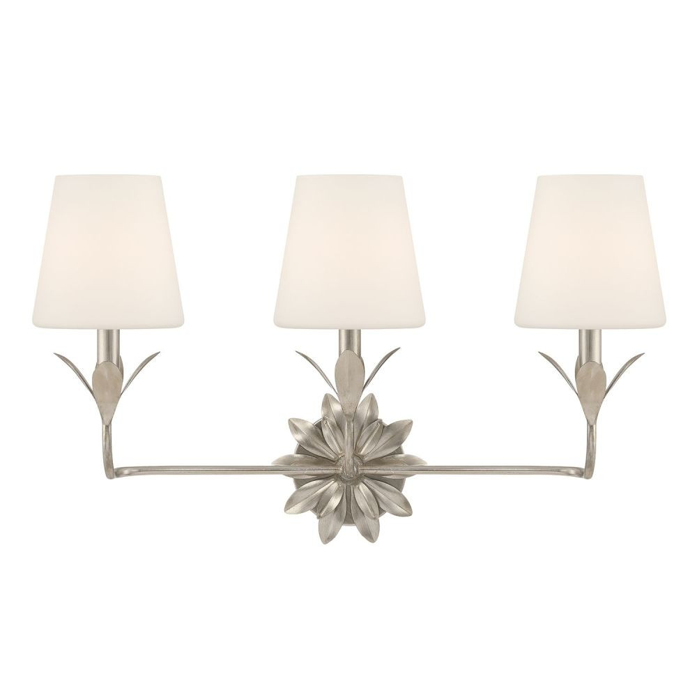 Broche 3 Light Bath Vanity 15 Inch Tall and 25 Inch Wide by Crystorama - 573