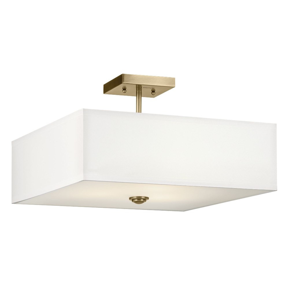 Shailene 3 Light 18 Inch Wide Square Semi Flush Mount by Kichler - 43693