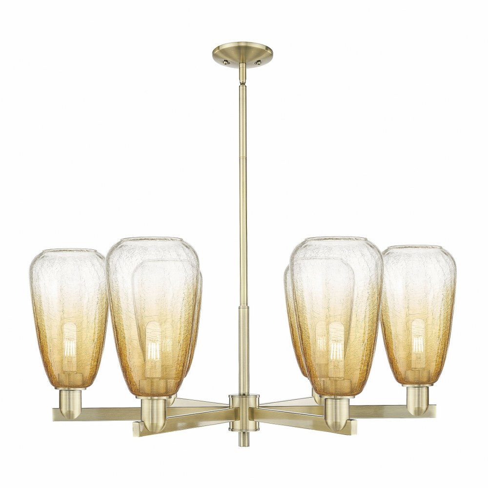 Brookhaven Almond 6 Light Stem Chandelier 23.88 Inch Wide by Innovations - 716-6CR-G480-6