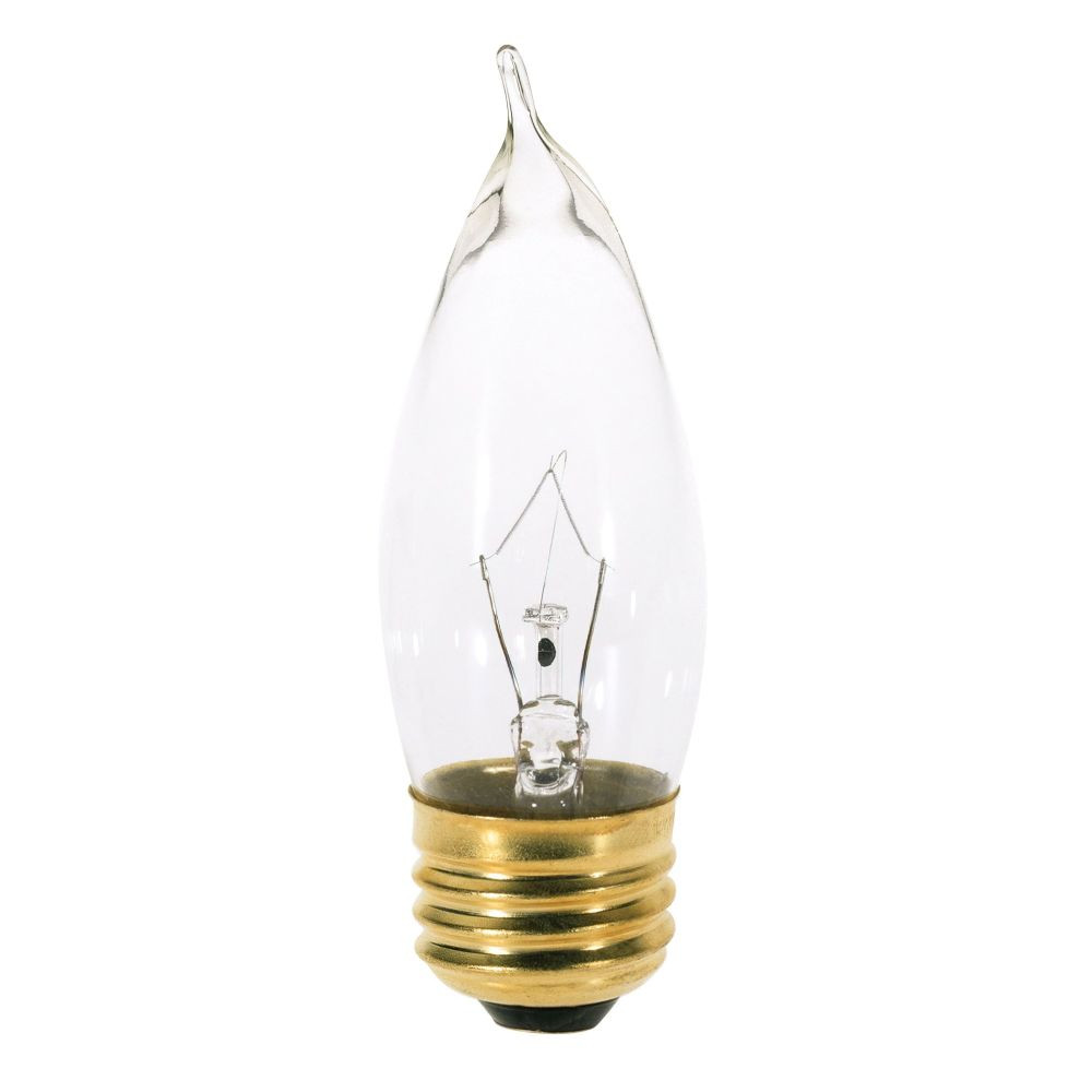 130V 25W CA10 Medium Base Bulb 1.25 Inch Wide and 4.25 Inch Length by Satco - A3664_p