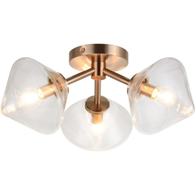 Novo 40W 3 Light 15 Inch Wide Flush Mount by Matteo - X81743