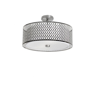 Kordan 3 Light 17 Inch Wide Semi Flush Mount by Dainolite - 1015-16FH