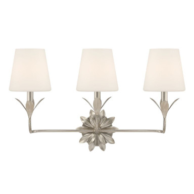 Broche 3 Light Bath Vanity 15 Inch Tall and 25 Inch Wide by Crystorama - 573