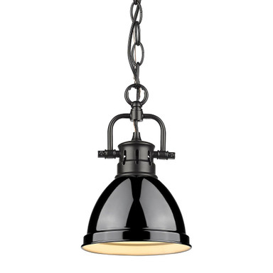 Duncan 1 Light Small Pendant with Chain 10.25 Inch Tall by Golden - 3602-M1L