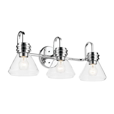 Farum 3 Light Bath Vanity 9.5 Inch Tall and 26 Inch Wide by Kichler - 55155CLR