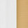 Matte White with Burnished Brass