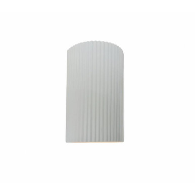 Ambiance 1 Light Small ADA Pleated Cylinder Wall Sconce by Justice Design - CER-5740