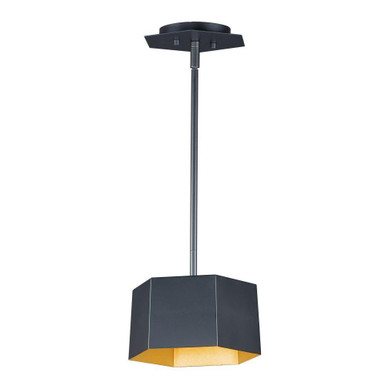 Honeycomb 10W 1 LED Small Pendant by Maxim - 30331BKGLD