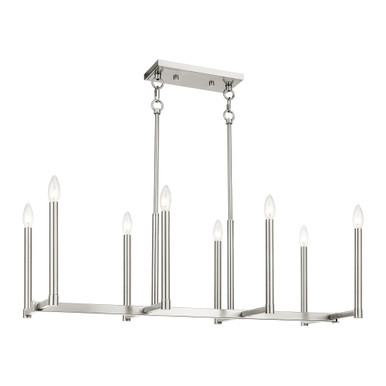 Alpine 8 Light Small Linear Chandelier by Livex - 40258