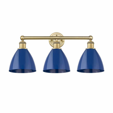 Plymouth Dome 3 Light Vanity Light 25.5 Inch Wide by Innovations - 616-3W-PD