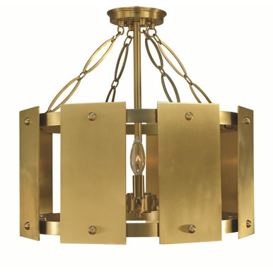Barrington 5 Light 18 Inch Wide Semi Flush Mount by Framburg - F-5860 BR