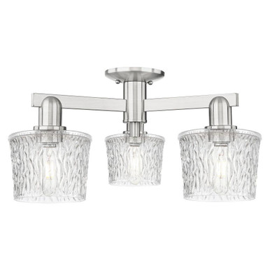 Niagara 3 Light Semi Flush Mount 10.38 Inch and 24 Inch Wide by Innovations - 716-3F-G402