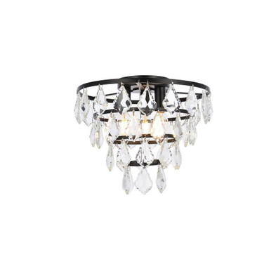 Ella 3 Light 12 Inch Wide Flush Mount by Elegant - 1101F12