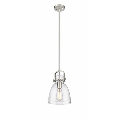 Newton Bell 1 Light Stem Mini Pendant 8 Inch Wide by Innovations - 410-1SS-G412-8