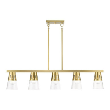 Bennington 5 Light Elegant Linear Chandelier by Livex - 56455