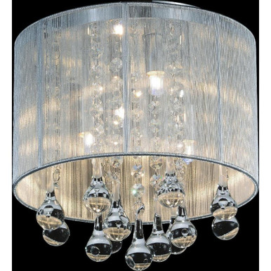 Water Drop 4 Light 10 Inch Wide Flush Mount by CWI - 5006C10C-10112112