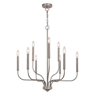 Harris 9 Light Chandelier 30 Inch Tall and 27.5 Inch Wide by Vaxcel - H0272