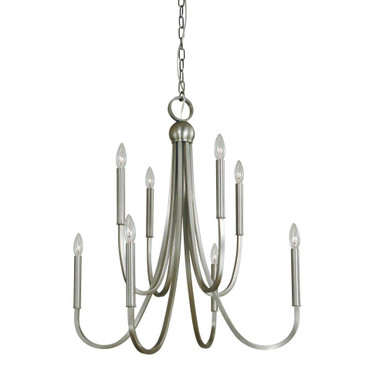 Alexandria 8 Light Medium Chandelier by Framburg - L1129 BN