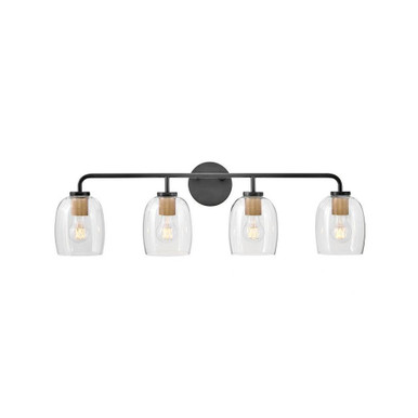 Percy 48W 4 LED Large Bath Vanity 10.25 Inch Tall and 33 Inch Wide by Lark - 85014BK