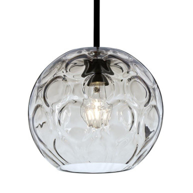 Bombay 1 Light Small Stem Pendant by Besa - 1TT-BOMY-BK